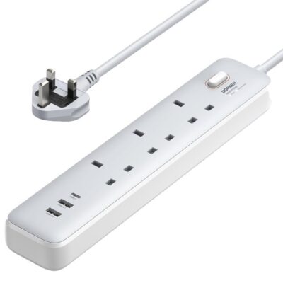 UGREEN Surge Protector Power Strip (6 AC Outlets + 65W 2A2C) UK White 2m – UG-35011